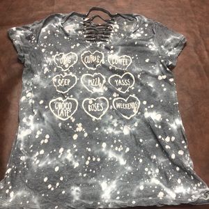 Awake size large gray tie dye